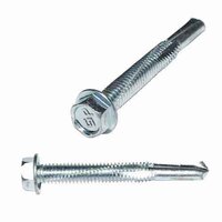 TEK5012114 #12-24 X 1-1/4" Hex Washer Head, Self-Drilling Screw, #5 Point, Zinc